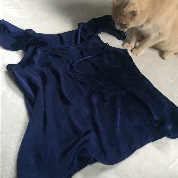 Blue BP ruffle top - Picture 2 of 3